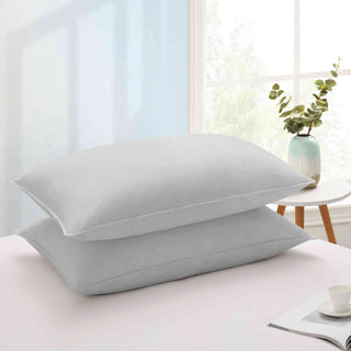 2 Pack White Goose Feather Pillows for Side and Back Sleepers