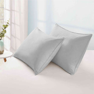 2 Pack White Goose Feather Pillows for Side and Back Sleepers