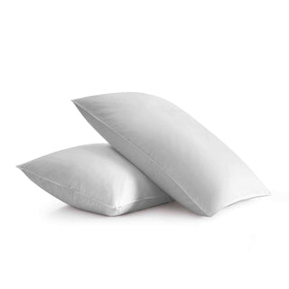 2 Pack White Goose Feather Pillows for Side and Back Sleepers