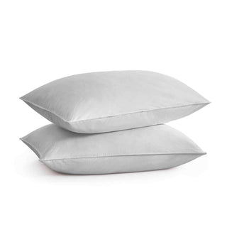 2 Pack White Goose Feather Pillows for Side and Back Sleepers