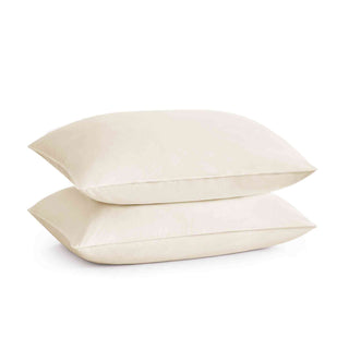 2 Pack White Goose Feather Pillows for Side and Back Sleepers