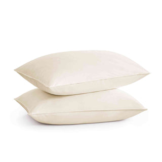 2 Pack White Goose Feather Pillows for Side and Back Sleepers