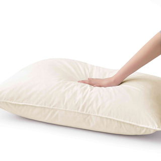 2 Pack White Goose Feather Pillows for Side and Back Sleepers