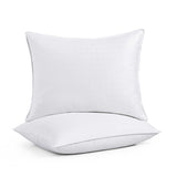 This medium-firm option in pillows with goose feathers is colored in the serene white hues. Adding these down feather pillows to your bedroom will give it an inviting atmosphere and luxurious feel.