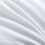 2-pack gusseted goose down feather pillows with sidewall design for added loft and support, featuring natural fill and 100% cotton cover.