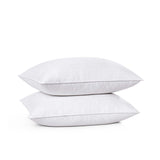 This medium-firm option in pillows with goose feathers is colored in the serene white hues. Adding these down feather pillows to your bedroom will give it an inviting atmosphere and luxurious feel.