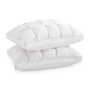 The perfect pillow is brushed in the serene tones of white. Add a dash of summer delight to your room with these luxury down goose feather pillows in white.