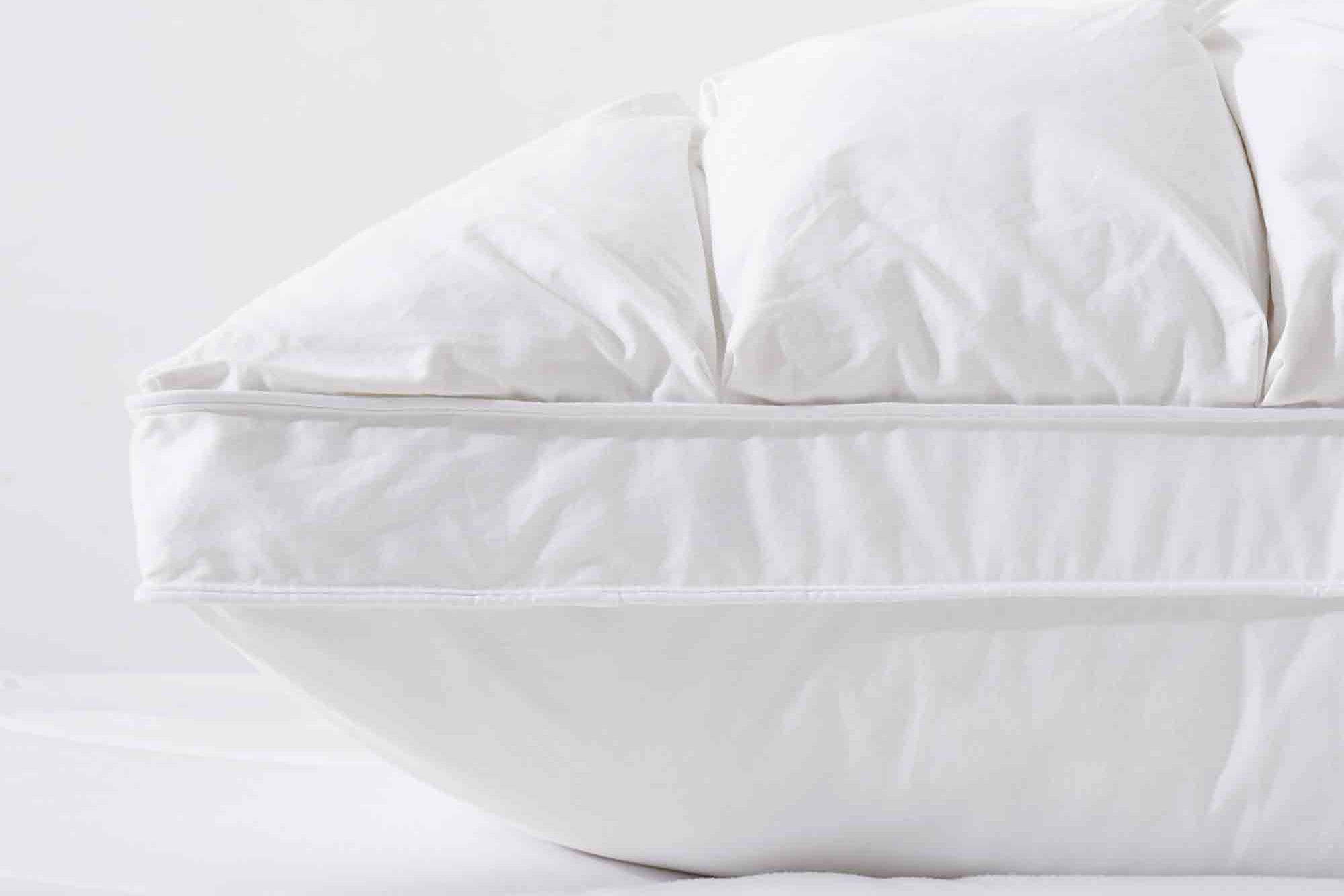 White pillow on a white background