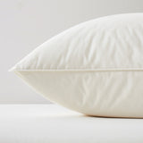 Luxury Natural 100% Organic Down Cotton Bed Pillows (Single Pack) - White