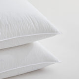 2 Pack Organic Cotton Down Feather Pillows for Back and Side Sleepers