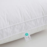 2 Pack Organic Cotton Down Feather Pillows for Back and Side Sleepers