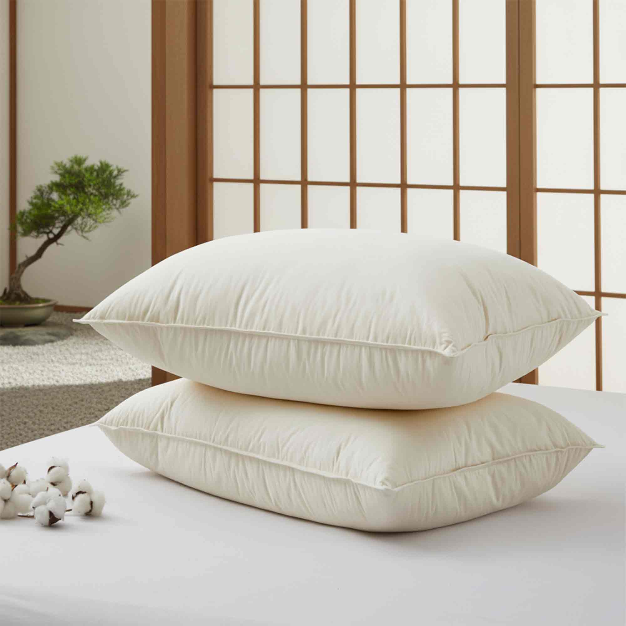 This medium-firm pillow, now proudly made in Japan, offers classic flat support for those who prefer a more understated pillow height. It’s especially well-suited to back and stomach sleepers, delivering a gentle, snug sleep experience.