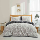 Enchanting strokes of a damask pattern in dark grey shade envelop the beautiful duvet cover set. Bring home the allure of modernism with this duvet set in Dark Grey.