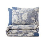 The cotton and gauze duvet cover set is adorned with a symphony of flowers in a lovely pattern and brushed in the sophisticated tones of navy. Enjoy ultimate comfort and comfortable sleep every night with this duvet set in Navy.