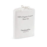 The luxurious textile or natural cotton sheets are brushed in the crisp hues of white. Bring the comfort level and warmth of nature to your space with this organic fiber sheet with pillowcase set in white.