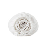 The luxurious textile or natural cotton sheets are brushed in the crisp hues of white. Bring the comfort level and warmth of nature to your space with this organic fiber sheet with pillowcase set in white.