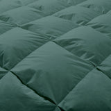 All Season 100% Cotton White Goose Feather Down Comforter with Pinch Pleat Design