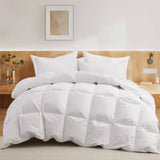 All Seasons Pinch Pleat Goose Feather and Down Comforter