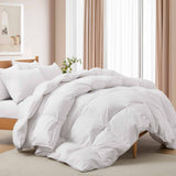All Seasons Pinch Pleat Goose Feather and Down Comforter