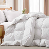 All Seasons Pinch Pleat Goose Feather and Down Comforter