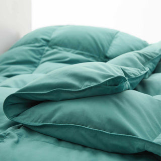 The ideal comforter is brushed in the natural hues of smoky gray with undertones of green or blue. Bring the freshness of nature to your bedroom with this smoke pine comforter for a comfortable sleep every night.