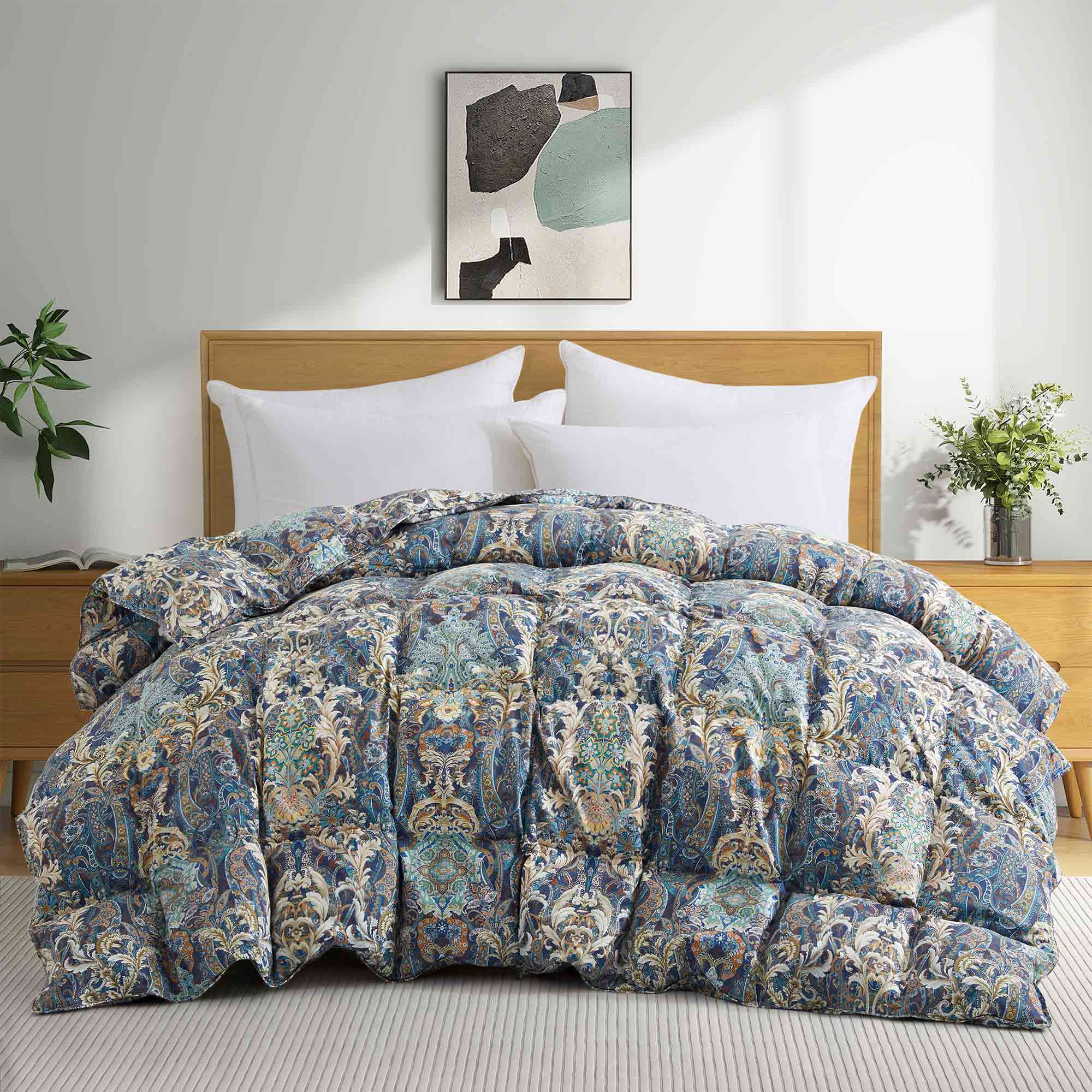 The Paisley pattern, inspired by the Tree of Life, symbolizes good luck and prosperity, while also bringing a subtle elegance to your bedroom.