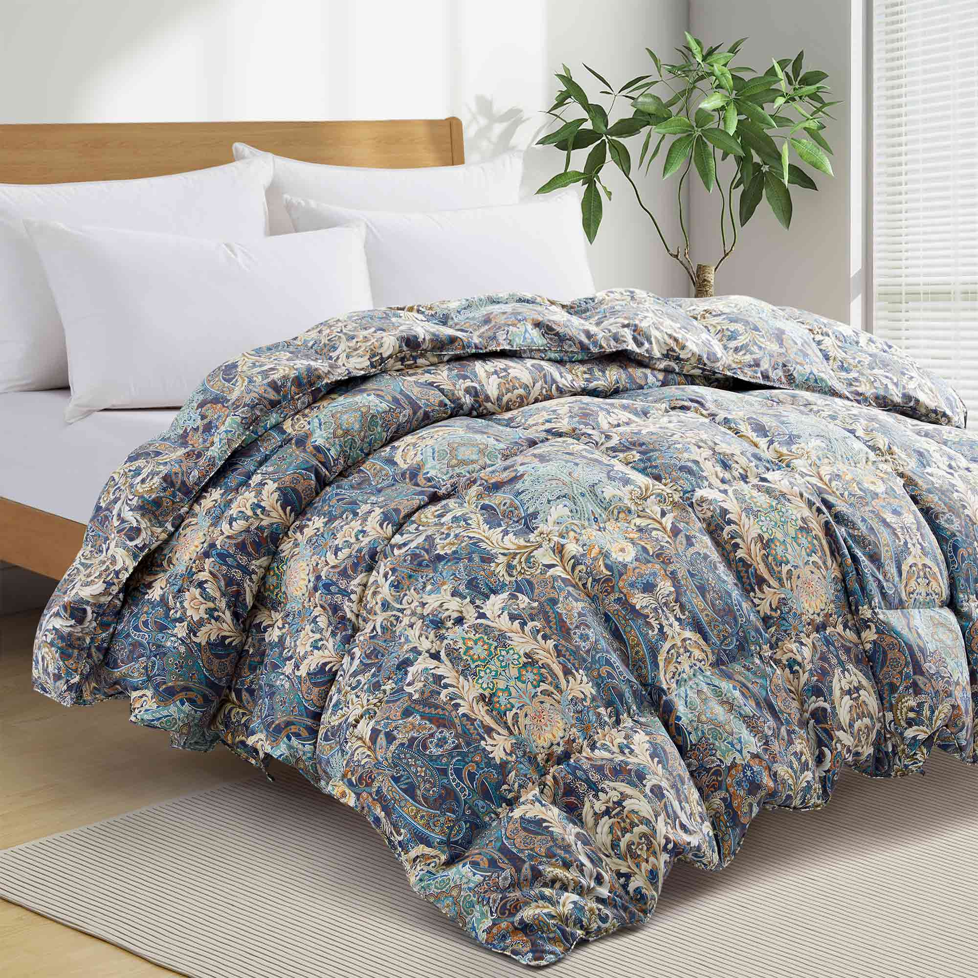 The Paisley pattern, inspired by the Tree of Life, symbolizes good luck and prosperity, while also bringing a subtle elegance to your bedroom.