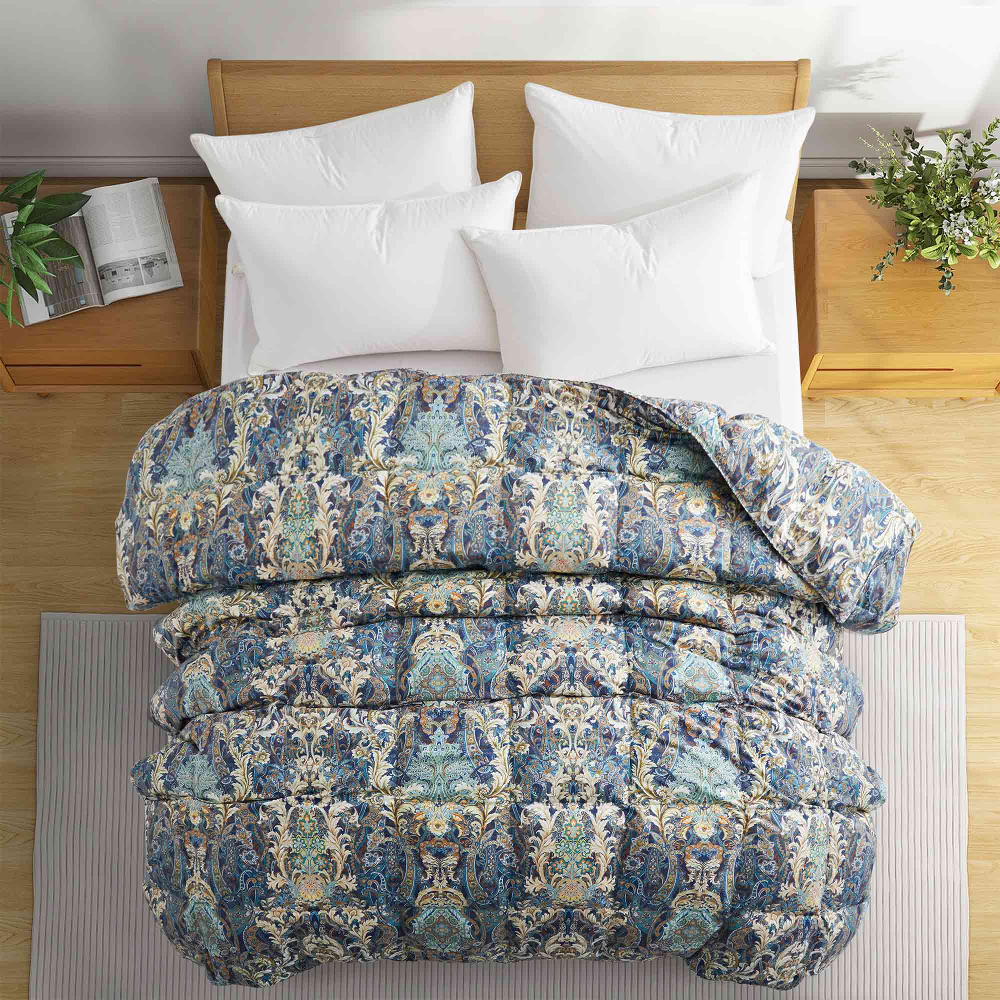 The Paisley pattern, inspired by the Tree of Life, symbolizes good luck and prosperity, while also bringing a subtle elegance to your bedroom.