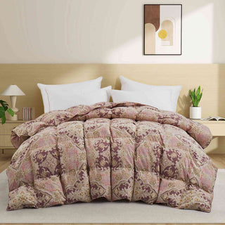 White Goose Feather Fiber and Down Comforter