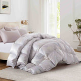 All Season Silk Covered White Goose Down Comforter