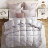 All Season Silk Covered White Goose Down Comforter
