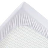 PCM Cooling Quilted Fitted Mattress Pad with Elastic Deep Pocket - White
