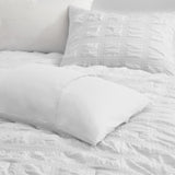3-Piece Seersucker Bubble Ruffled Chic Textured Comforter Set, Lightweight Bedding Set