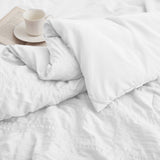 3-Piece Seersucker Bubble Ruffled Chic Textured Comforter Set, Lightweight Bedding Set