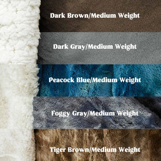 Reversible Sherpa Blanket Minky Plush and Fuzzy Fleece Microfiber 3PC Comforter Set