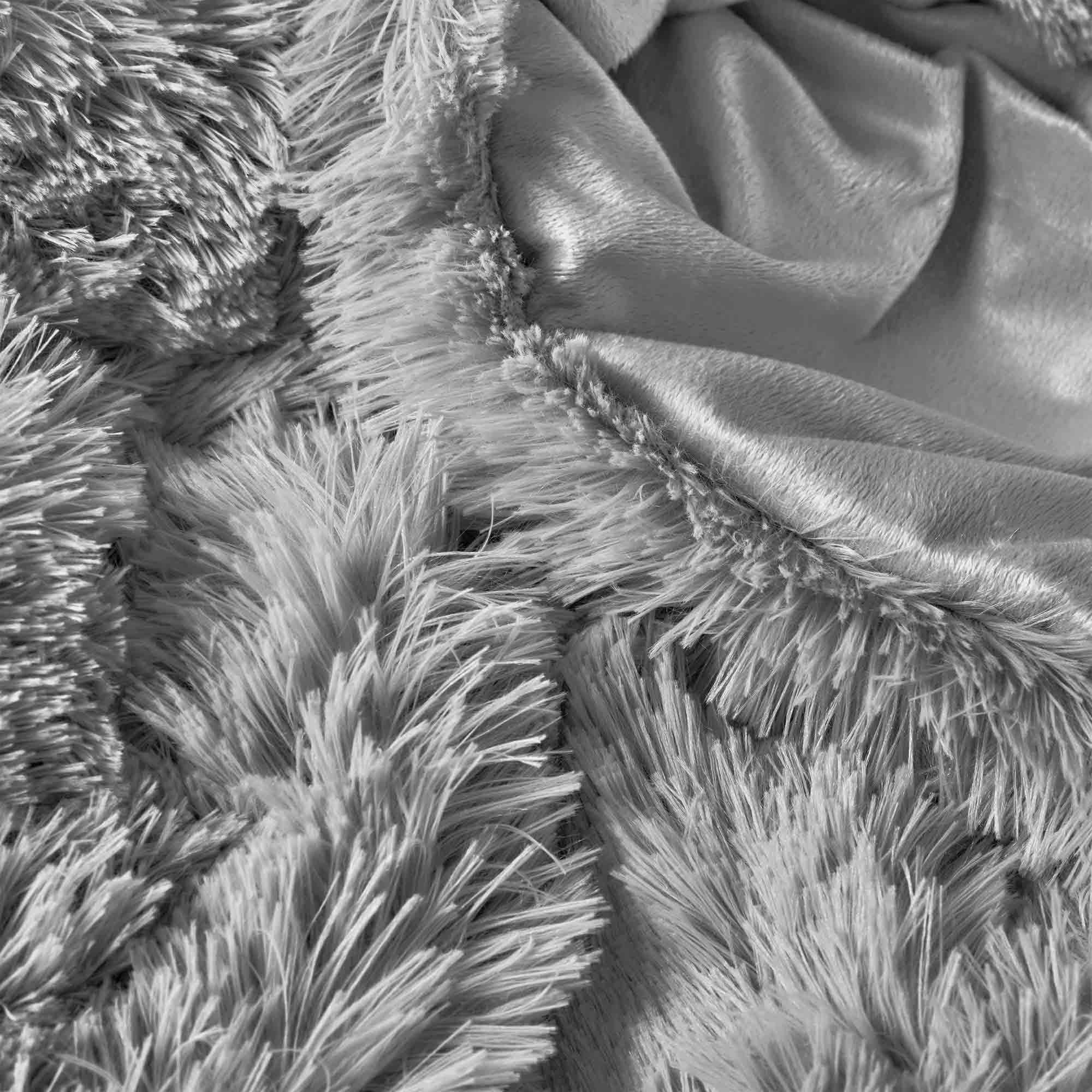Add modern warmth to your bedroom with the 3-Piece Plush Reversible Faux Fur Comforter Set in Gray. Perfect for chilly seasons, the soft faux fur side offers cozy texture, while the sleek microfiber reverse adds versatility and style.