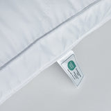 Set of 2 Premium Medium-Firm Goose Feather Down Bed Pillow with Gusset