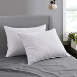 2 Pack Gusseted & Classic Goose Feather Bed Pillows with Soft Cover