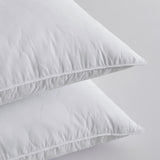 2 Pack Gusseted & Classic Goose Feather Bed Pillows with Soft Cover