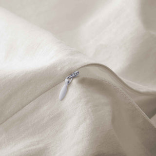 Linen Cotton Blend Duvet Cover Set with Pillowcases