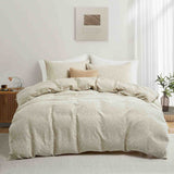 Jacquard Cotton Linen Blend Duvet Cover Set