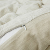 Floral Jacquard Cotton Linen Blend Duvet Cover Set, Bedding Set with Pillowcases