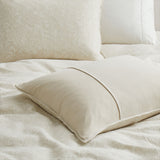 Floral Jacquard Cotton Linen Blend Duvet Cover Set, Bedding Set with Pillowcases