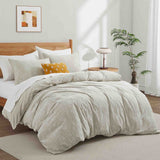 Jacquard Cotton Linen Blend Duvet Cover Set