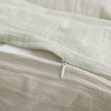 Jacquard Cotton Linen Blend Duvet Cover Set
