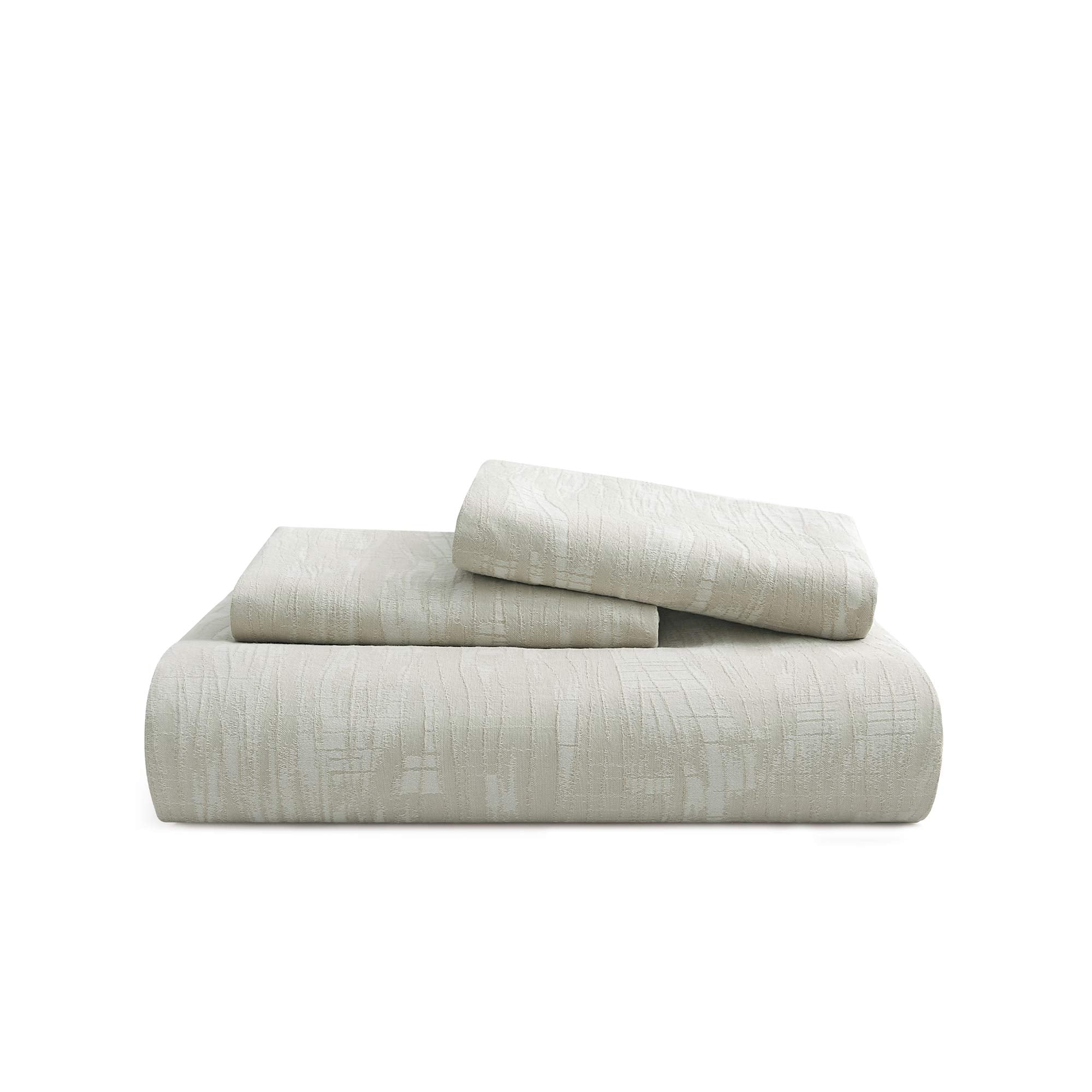 Jacquard Cotton Linen Blend Duvet Cover Set