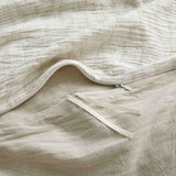 Jacquard Cotton Linen Blend Duvet Cover Set