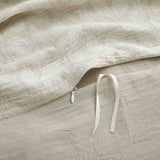Jacquard Cotton Linen Blend Duvet Cover Set