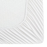 Cooling Waterproof Quilted Mattress Pad with Elastic Deep Pocket - White