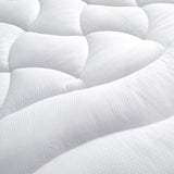 Cooling Waterproof Quilted Mattress Pad with Elastic Deep Pocket - White